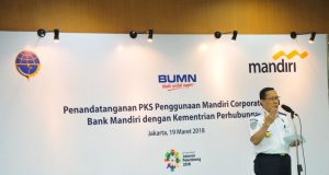 Kemenhub Dukung Gerakan Nasional Non Tunai Melalui Kerjasama Penerbitan Corporate Card dengan Bank Mandiri