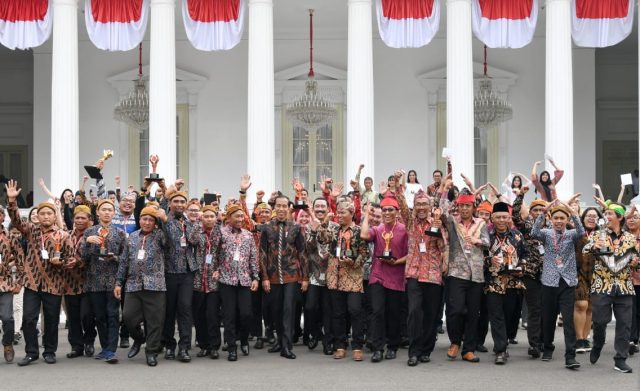 Presiden Jokowi Bersilaturahmi dengan para Pemenang Festival Gapura Cinta Negeri