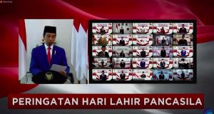 Menkominfo Ikuti Upacara Bendera Virtual Peringatan Hari Lahir Pancasila halo indonsia