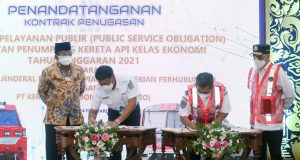 KAI Tandatangani Kontrak PSO KA Ekonomi Tahun 2021 Sebesar Rp3,4 T