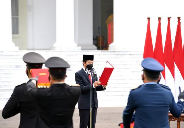 Pimpin Prasetya Perwira Tahun 2021, Presiden Jokowi Lantik 700 Perwira Remaja TNI dan Polri