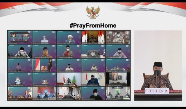 Menparekraf Hadiri #PrayFromHome Bersama Presiden Jokowi