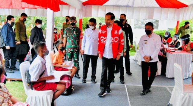 Presiden Tinjau Pelaksanaan Vaksinasi di Kota Palu