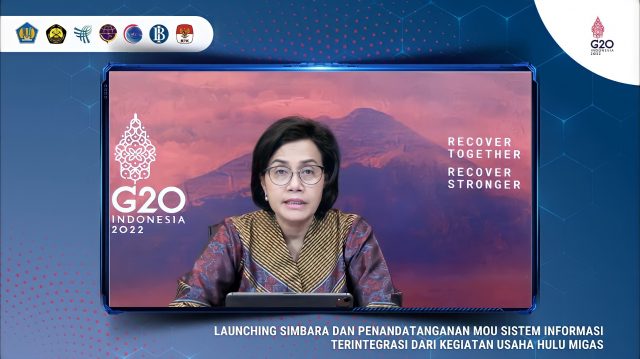 Menkeu Luncurkan Sistem Informasi Mineral dan Batubara Antar Kementerian dan Lembaga (SIMBARA)