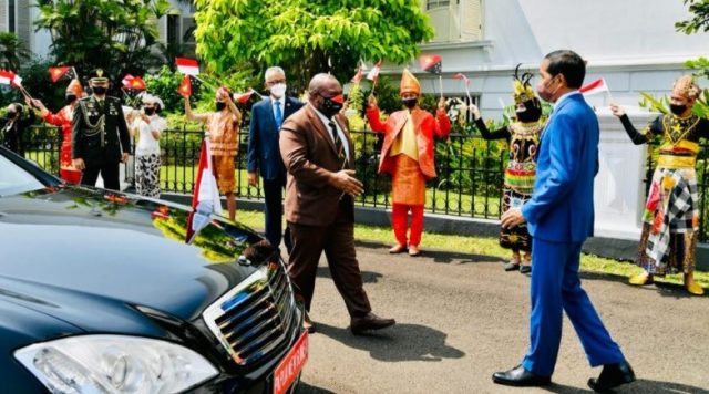 Presiden Jokowi Sambut Kunjungan Resmi PM Papua Nugini di Istana Bogor