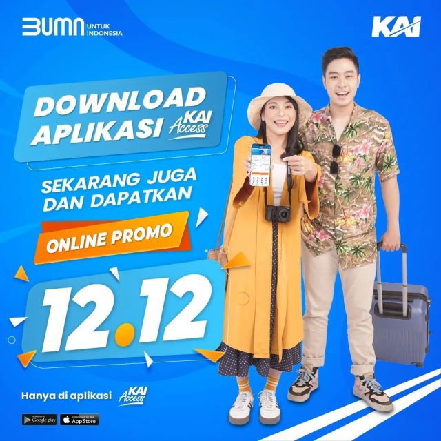 KAI Diskon 16 ribu Tiket Kereta pada KAI Access 12.12 Online Promo