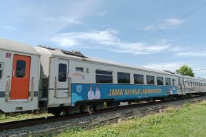 Perdana Kereta Api Layani Rombongan Jemaah Haji Kabupaten Labuhanbatu dengan KLB