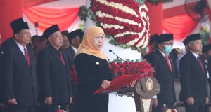 Upacara Harlah Pancasila 2023, Gubernur Khofifah ; Pancasila Penuntun Dinamis Kehidupan Bangsa