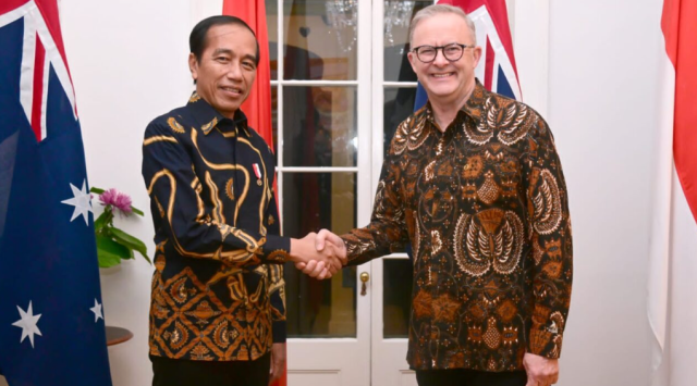 Presiden Jokowi Nikmati Jamuan Makan Malam Bersama PM Albanese