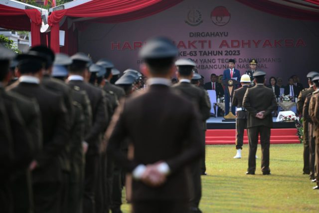 Hadiri Upacara Peringatan Hari Bhakti Adhyaksa ke-63, Presiden Apresiasi Kinerja Kejaksaan RI