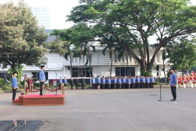 Wamenhan M. Herindra Pimpin Upacara Peringatan HUT ke-52 KORPRI di Kementerian Pertahanan