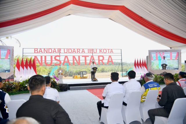 Tingkatkan Konektivitas dan Daya Saing IKN, Presiden Jokowi Groundbreaking Bandara IKN