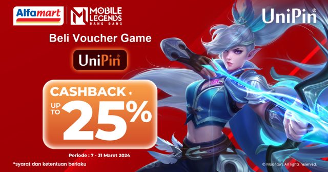 Per Maret 2024, Voucher Game UniPin Sudah Bisa Dibeli di Alfamart!