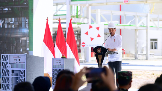 Resmikan Pabrik Amonium Nitrat, Presiden Jokowi Dorong Kemandirian Pangan Indonesia