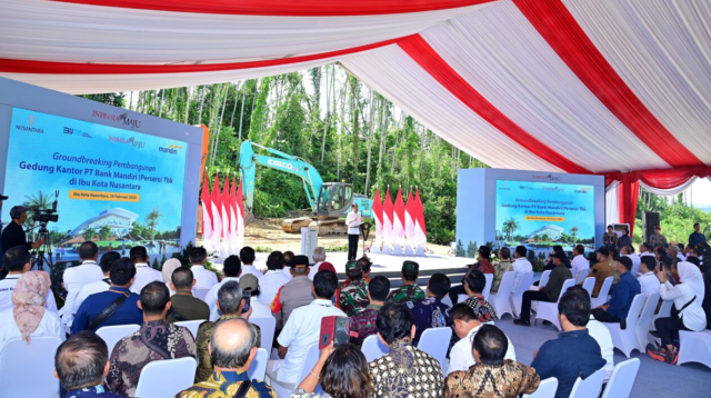 Presiden Jokowi Lakukan Groundbreaking Gedung Kantor Bank Mandiri di IKN