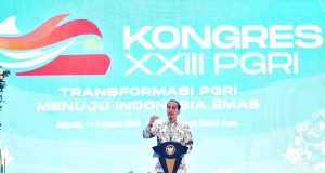 Buka Kongres XXIII PGRI, Presiden Tegaskan Pentingnya Lingkungan Sekolah yang Aman