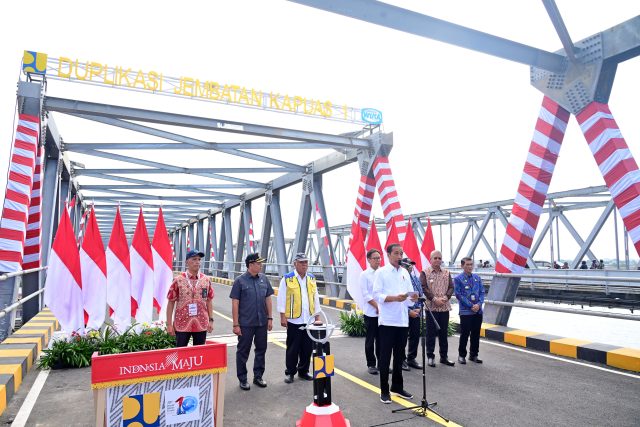 Presiden Jokowi Resmikan Duplikasi Jembatan Kapuas 1 Kota Pontianak