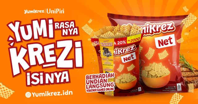 UniPin dan Yumikrez Hadirkan Snack Isi Voucher Game!