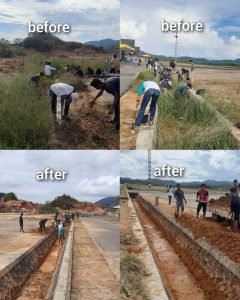 Bandar Udara Letung Libatkan Masyarakat dalam Kegiatan Padat Karya