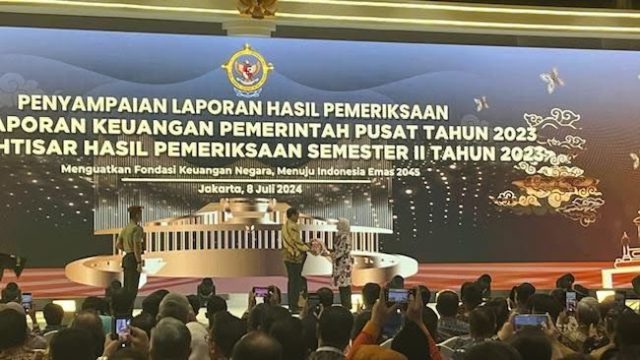 Jokowi Terima LHP LKPP 2023 WTP dari BPK RI