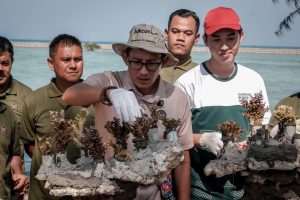 Menparekraf Lakukan Transplantasi Terumbu Karang di Desa Wisata Pulau Pramuka Wujud Praktik Pariwisata Berkelanjutan