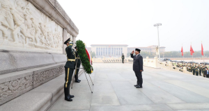 Presiden Prabowo Kunjungi Monumen Pahlawan Rakyat di Beijing