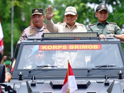 Presiden Prabowo Disambut Meriah di Pembukaan Apel Kasatwil Polri 2024