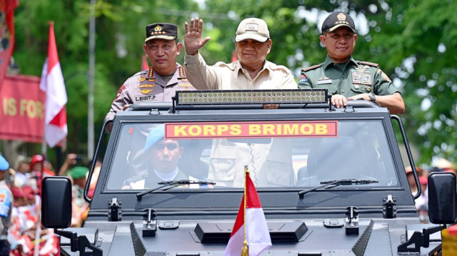 Presiden Prabowo Disambut Meriah di Pembukaan Apel Kasatwil Polri 2024