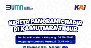 KA Panoramic Hadir di KA Mutiara Timur, Temani Liburan Seru Nataru Bersama KAI