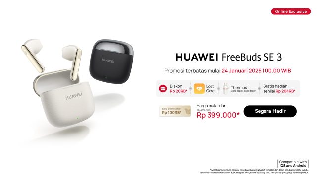 Cuma Rp300 Ribuan, HUAWEI FreeBuds SE 3, TWS EarBuds Stylish, Siap Kasih Kamu Pengalaman Audio Berkualitas, Ini Buktinya!