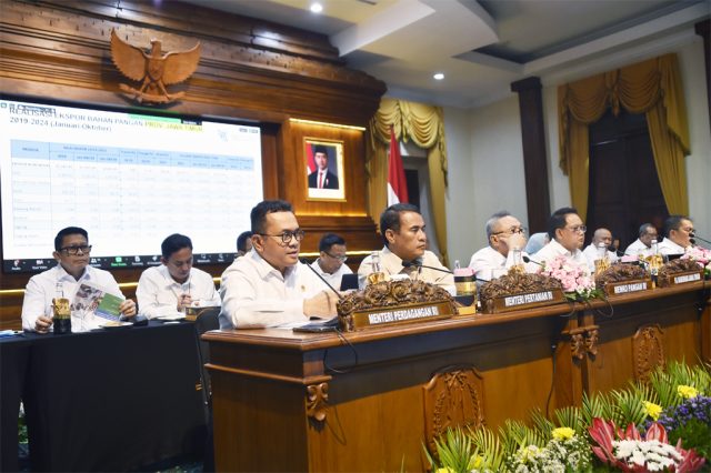 Hadiri Rakor Terbatas Bidang Pangan Provinsi Jawa Timur Tahun 2025 Mendag Jelaskan Sejumlah Produk Pangan yang Berhasil Surplus