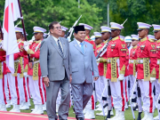 Presiden Prabowo Sambut Kunjungan Resmi PM Ishiba di Istana Kepresidenan Bogor