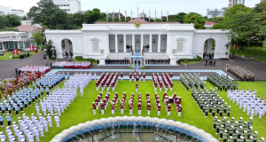 Upacara Kenegaraan Sambut Kedatangan Sekjen PKV Tô Lâm di Istana Merdeka Jakarta